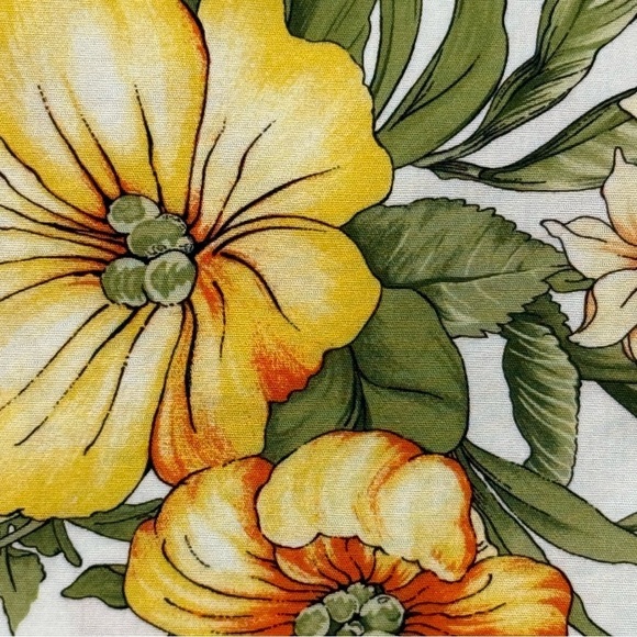 J. Crew Collection Ratti Tropical Floral Print Halter Top SZ S white side zip - Picture 8 of 11